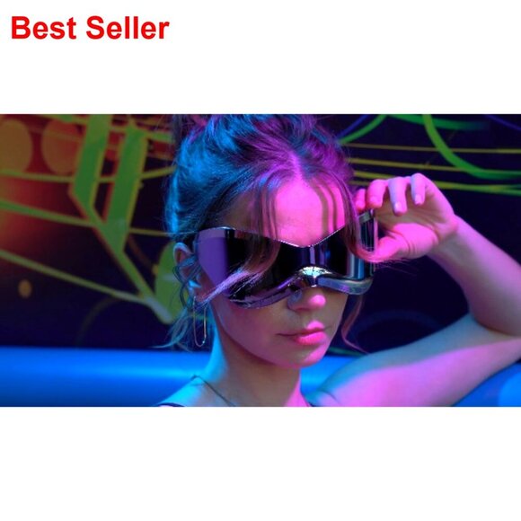 Oversized Futuristic Wrap Shield Sunglasses UV Protection Unisex main image 6